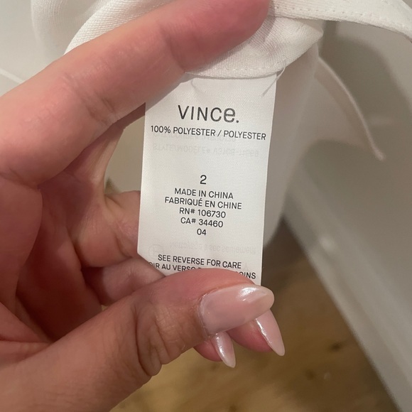 Vince open vent back three quarter sleeve blouse 2 - Picture 3 of 6